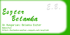 eszter belanka business card